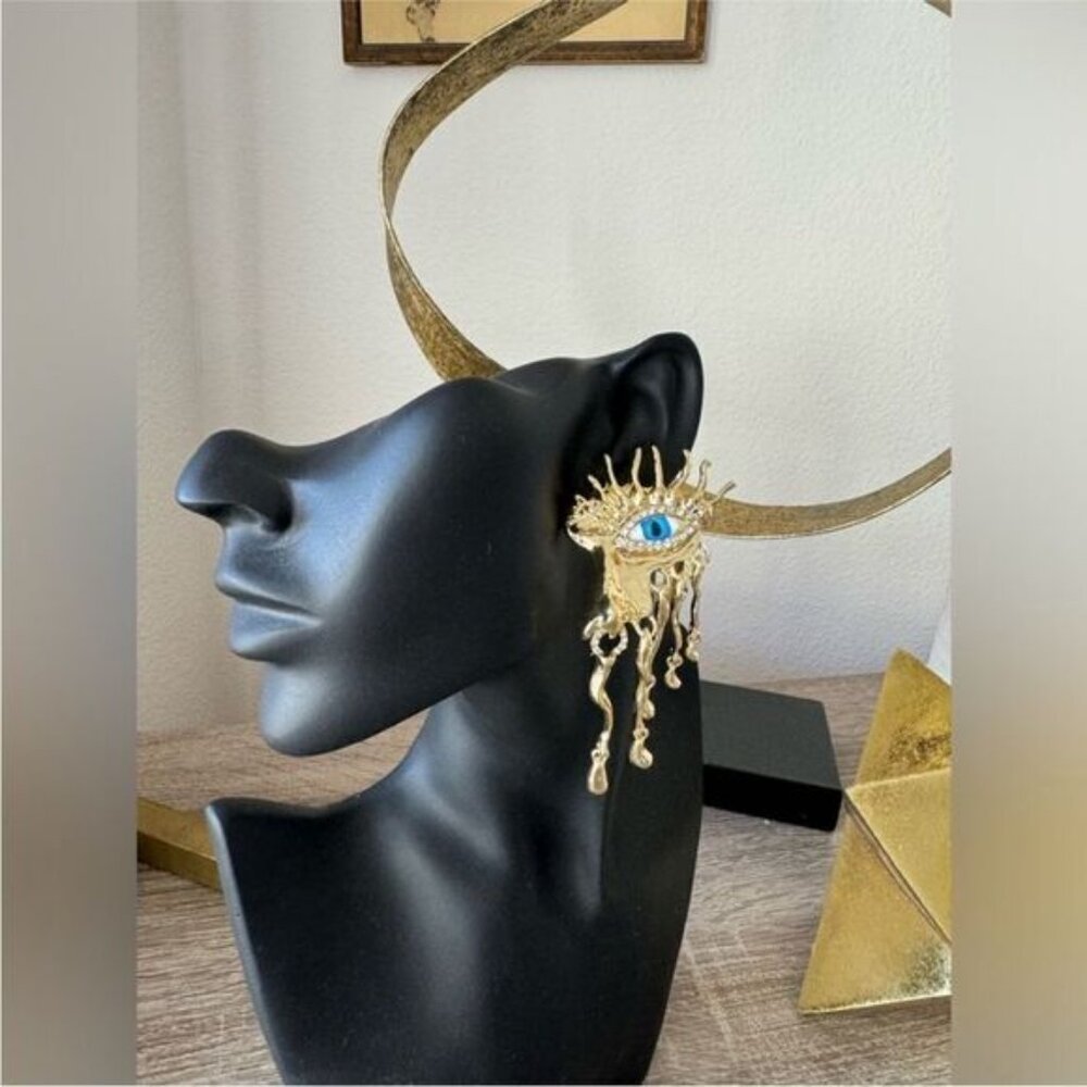 Statement Evil Eye Earrings A1180 - image 7